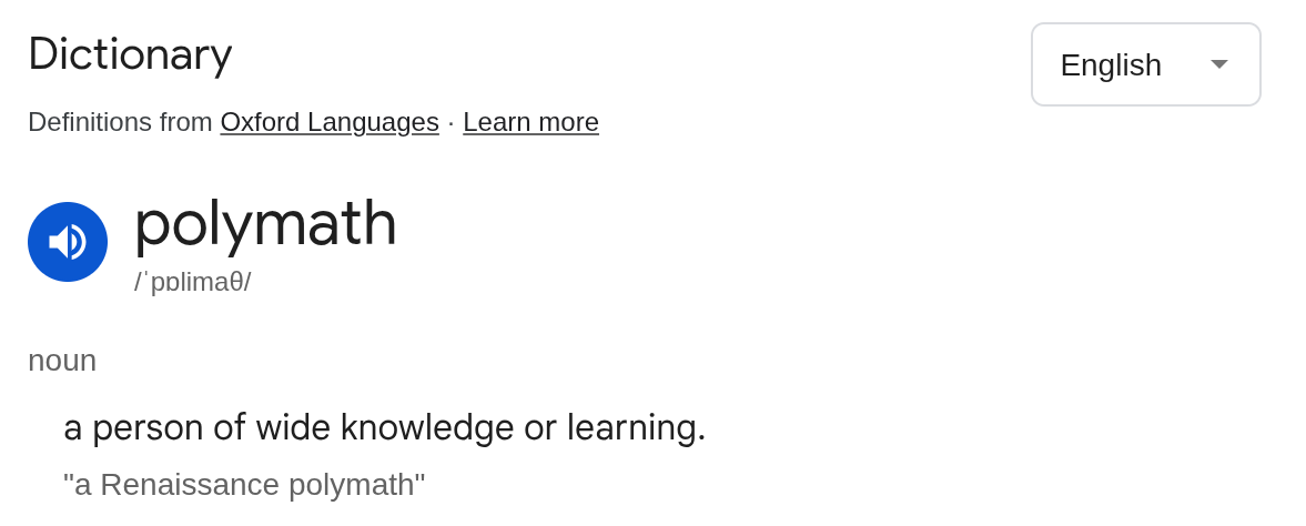 Meaning of polymath